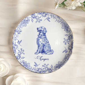 Chinoiserie Dog Breeds - Personalized Jewelry Dish