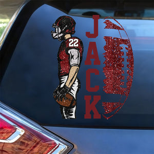 Matching Football Player - Personalized Football Decals Football Game Day