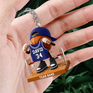 Personalized Basketball Acrylic Keychain,Unique Gifts For Basketball Lover