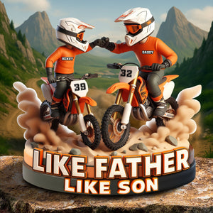 Dirt Bike Dad Plaque - Personalized Father Custom Acrylic Plaque Gifts For Dad