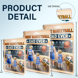 Best Basketball Dad Ever - Personalized Shaped Acrylic Plaque