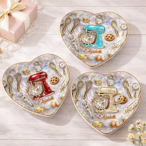 Gift For Bakers & Cookie Lovers – Personalized "Baking With Love" Jewelry Dish