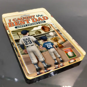 Baseball I Caught The Best Dad Doll Box - Personalized Shaped Acrylic Plaque