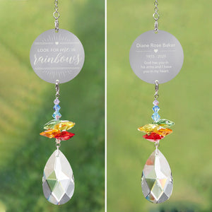 Look For Me In Rainbows Personalized Memorial Rainbow Suncatcher