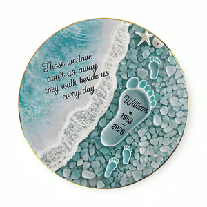 "Where Love Never Ends" โ Sea Glass Design Personalized Jewelry Dish | Memorial Ocean Remembrance Gift For Loss of Loved One