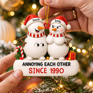 "Annoying Each Other Since" โ Personalized Acrylic Hanging Ornament | Gift For Couples