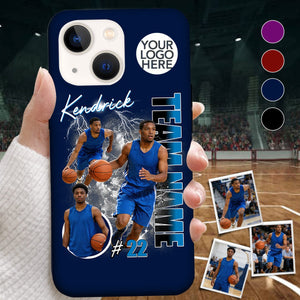 Custom Photo Basketball Player - Personalized Team Name School Name Phone Case