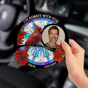 Personalized Photo Car Visor Clip - Loving Memory Forever In My Heart