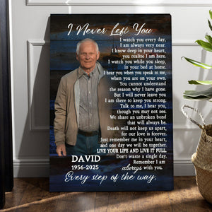 Memorial I Never Left You Personalized Canvas Poster - Custom Photo & Text