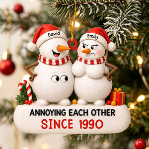 "Annoying Each Other Since" โ Personalized Acrylic Hanging Ornament | Gift For Couples