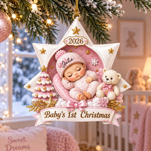 Born For Christmas Magic – Personalized Acrylic Christmas Ornament | Custom Holiday Keepsake Gift