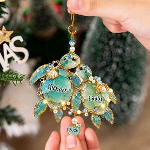 Personalized Ocean Couple Ornament Wedding Christmas Gift For Couples