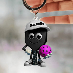 Personalized Pickleball Acrylic Keychain, Gift for pickleball lovers