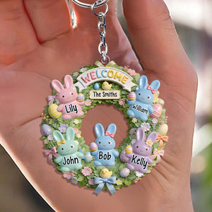 Easter Family - Personalized Family Custom Acrylic Keychain