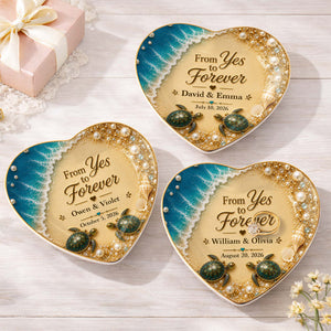 "From Yes To Forever" โ Personalized Jewelry Dish | Gift For Couples