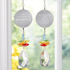 Look For Me In Rainbows Personalized Memorial Rainbow Suncatcher