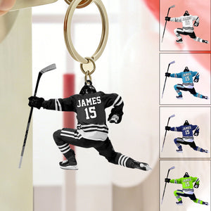 Personalized Hockey Keychain For Hockey Players