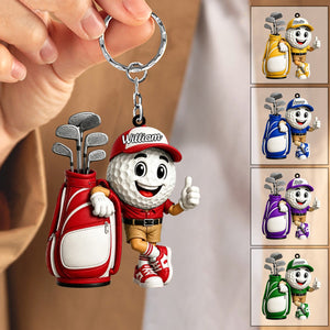 Golf Player Keychain โ Personalized Gift For Golf Lovers