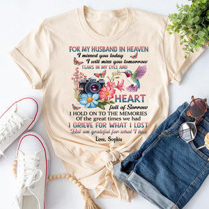 Missing You Every Day, Loving You Always - Memorial Personalized Pure Cotton T-Shirt