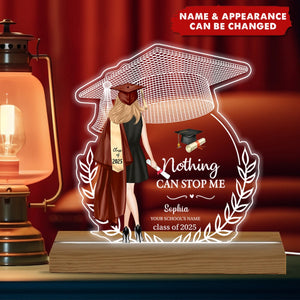 Personalized LED Light For Her Personalized Acrylic Plaque High School College Graduation Gift