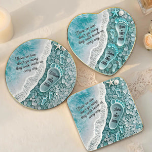 "Where Love Never Ends" โ Sea Glass Design Personalized Jewelry Dish | Memorial Ocean Remembrance Gift For Loss of Loved One