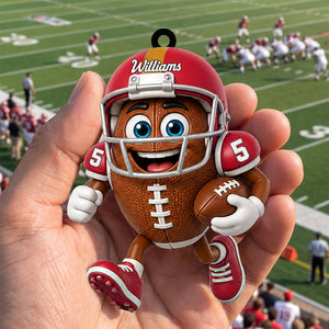 Personalized Cute American Football Mascot Acrylic Hanging Ornament โ Gift For American Football Fans
