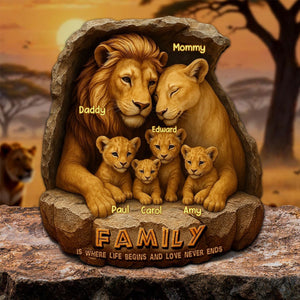 Personalized Gifts For Family Plaque- Custom 'Roaring Family' Plaque