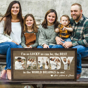 Personalized First Father’s Day Gift From Baby,Custom Daddy Photo Canvas Poster