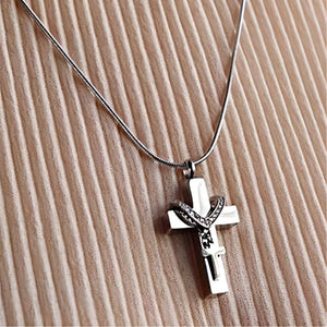 Eternal Embrace Memorial Cross Urn Necklace