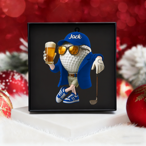 Personalized Beer Golf Ornament For Golf Lovers