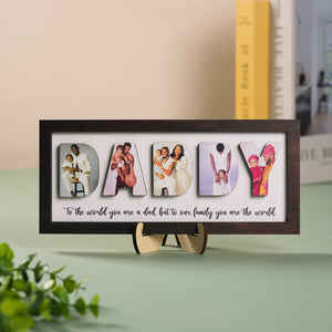 Personalized Wooden Frame for Dad with Family Photos – Father’s Day