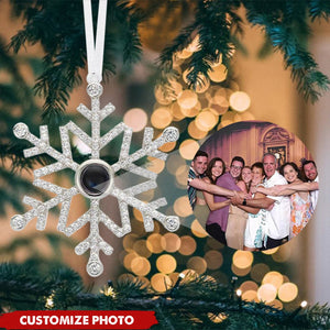 Personalized Photo Projection Snowflake Christmas Gifts Ornament