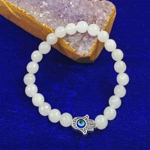 Evil Eye Elastic Bracelet,Crystal Bead Bracelet,Healing Crystals