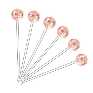 Disco Ball Drink Stirrers Party Decorations