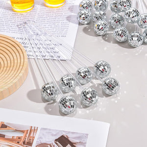 Disco Ball Drink Stirrers Party Decorations