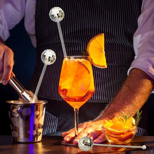 Disco Ball Drink Stirrers Party Decorations