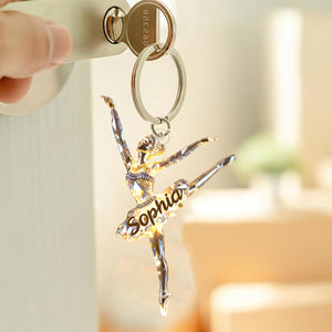 Personalized Charming Ballet Keychain Gifts For Ballerina Lover