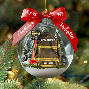 Firefighter Helmet Armor Personalized Ornament Gifts For Fireman