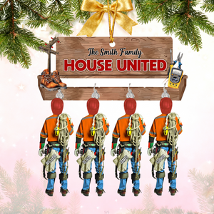 Personalized Gifts For Family Lineman Christmas Ornament