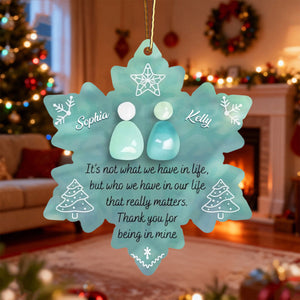 Snowflake Eternal Friendship, Personalized Acrylic Ornament, Gift For Besties, Friends