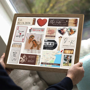 Love Story Scrapbook Canvas - Personalized Valentine’s Day Gift for Couples