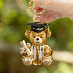 This Bear Graduated So They Don't Have To - Class Of 2026 Personalized Acrylic Keychain