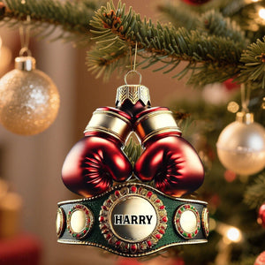 Personalized Name Boxing Champion Ornament, Boxing Lover Christmas Gift