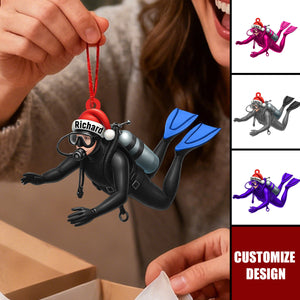 Diving Home For Christmas Personalized Ornament Christmas Gift for Diver