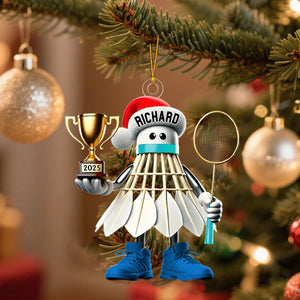 Badminton Lover Christmas Gift - Personalized Badminton Christmas Ornament
