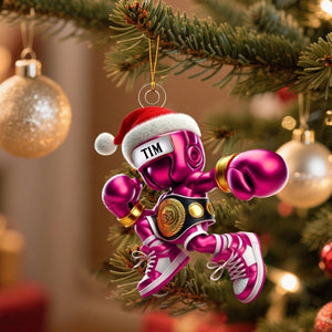 Personalized Name Boxing Ornament, Boxing Lover Christmas Gift