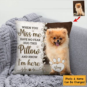 Then You Know I'm Here Memorial Personalized Custom Pillow Sympathy Gift