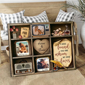 I Have Found The One – Personalized Memory Shelf Canvas Valentine’s Day Gift for Couples