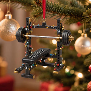 Gym Equipment Personalized Fitness Gym Christmas Ornament