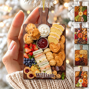 Assorted Charcuterie Board Ornament โ Personalized Christmas Tree Hanging Decoration Gift For Foodie